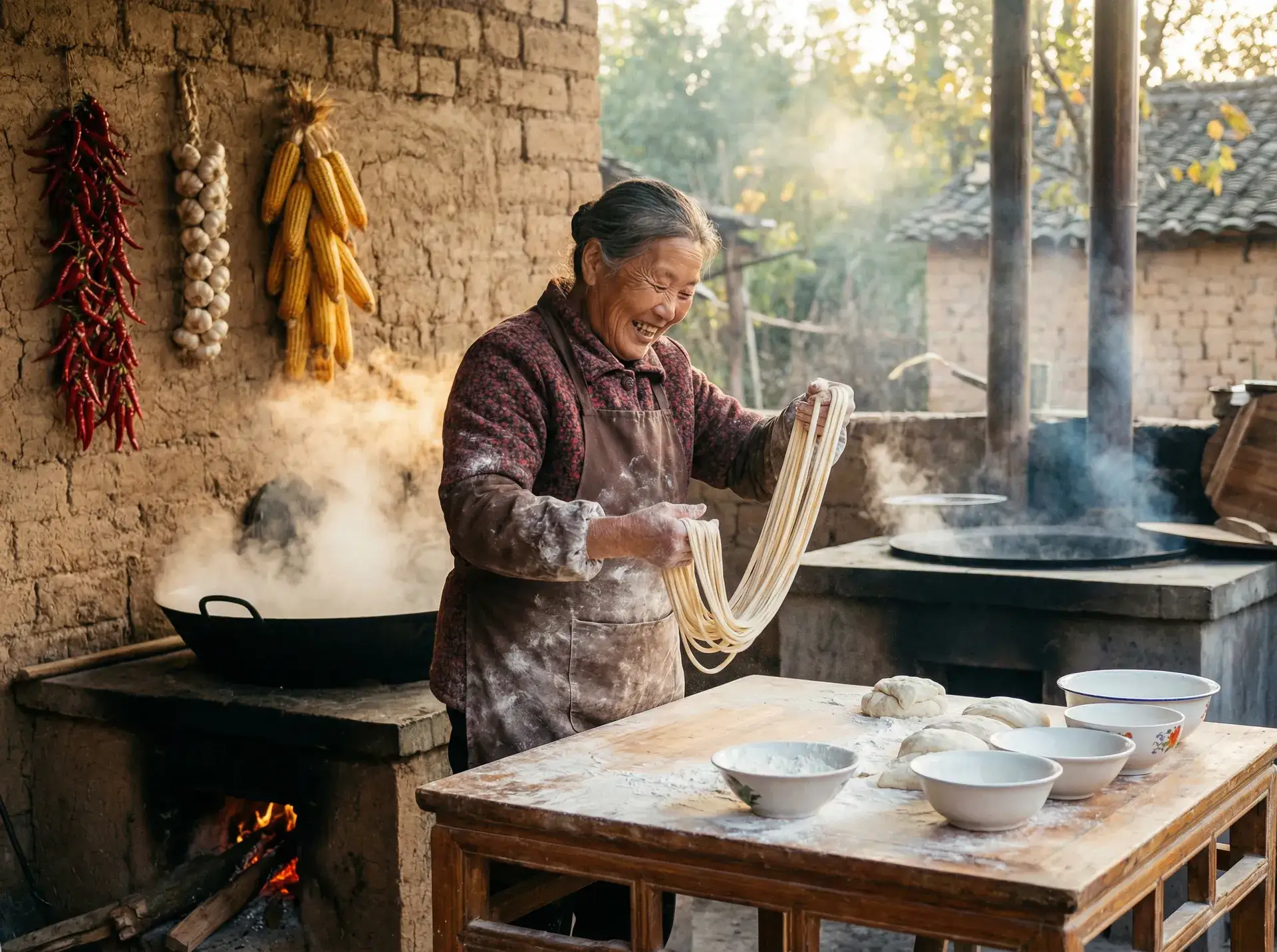 农家大嫂手擀面 - 麻豆傳播媒體 乡村美食